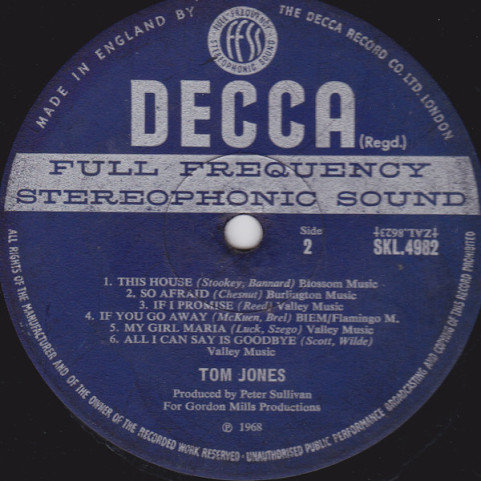 Tom Jones - Help Yourself (1968) [1LP]