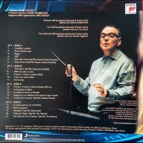 Ennio Morricone, Orchestra dell'Accademia Nazionale di Santa Cecilia & Coro dell'Accademia Nazionale di Santa Cecilia - Cinema Concerto A Santa Cecilia (2017) [2LP]