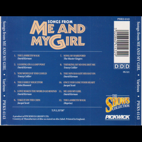 David Kernan, Tracey Collier, Jacqui Scott & Master Singers, The - Songs From Me And My Girl (1993) [1CD]