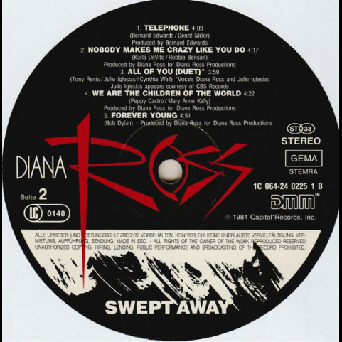 Diana Ross - Swept Away (1984) [1LP]