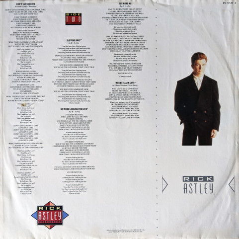 Rick Astley - Whenever You Need Somebody (1987) [1LP]