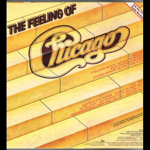 Chicago (2) - The Feeling Of (A Collection Of Their Greatest Hits) (1982) [1LP]