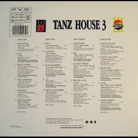 Various - Tanz House 3 (1990) [2LP]