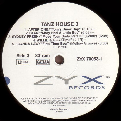 Various - Tanz House 3 (1990) [2LP]