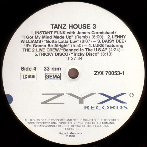 Various - Tanz House 3 (1990) [2LP]