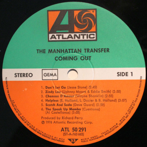 Manhattan Transfer, The - Coming Out (1976) [1LP]