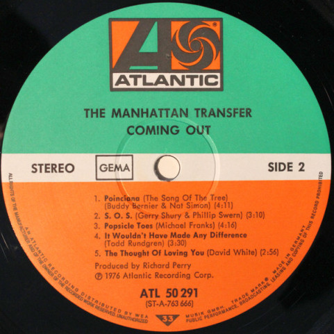 Manhattan Transfer, The - Coming Out (1976) [1LP]