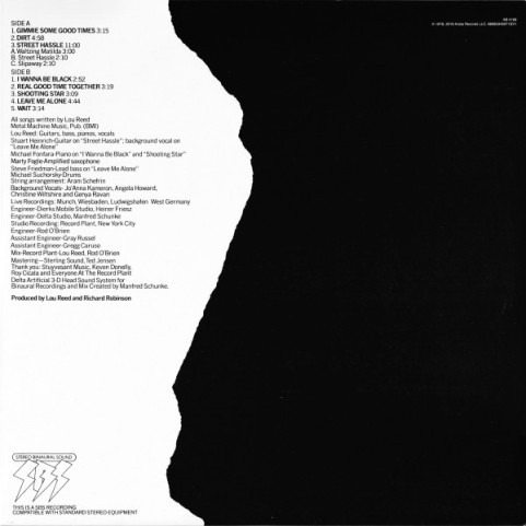 Lou Reed - Street Hassle (2016) [1LP]