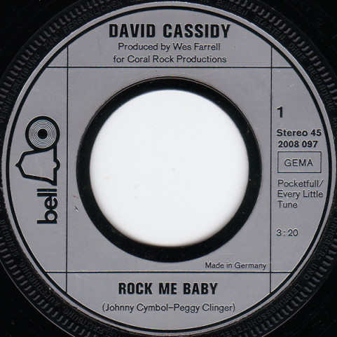 David Cassidy - Rock Me Baby (1972) [7"]