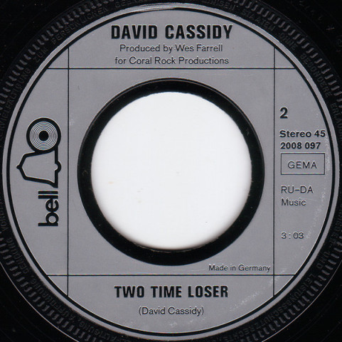 David Cassidy - Rock Me Baby (1972) [7"]