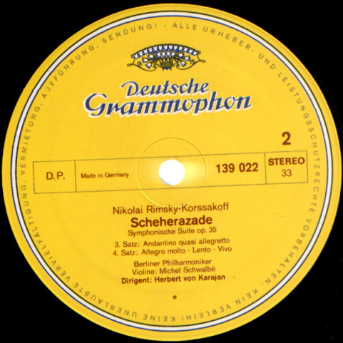 Nikolai Rimsky-Korsakov / Berliner Philharmoniker • Herbert von Karajan - Scheherazade [1LP]
