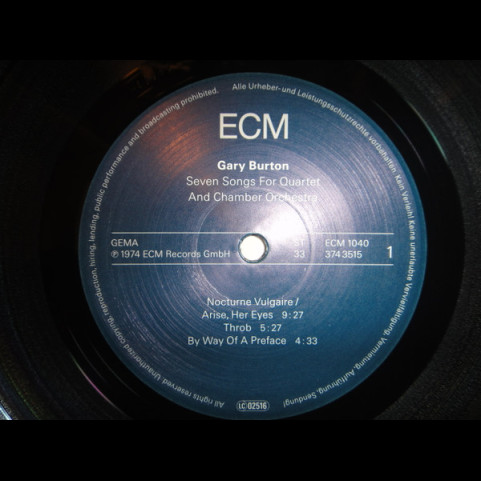 Gary Burton - Seven Songs For Quartet And Chamber Orchestra (2016) [1LP]