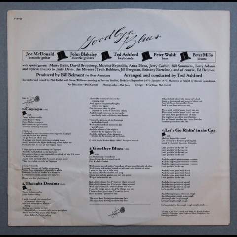 Country Joe McDonald - Goodbye Blues (1977) [1LP]