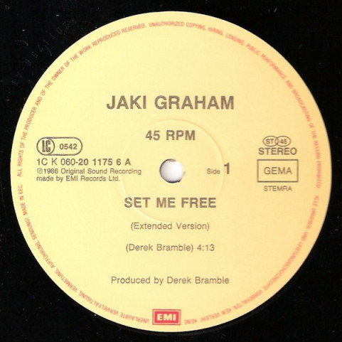 Jaki Graham - Set Me Free (Extended Version) (1986) [12"]