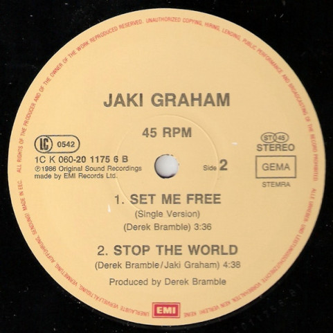 Jaki Graham - Set Me Free (Extended Version) (1986) [12"]