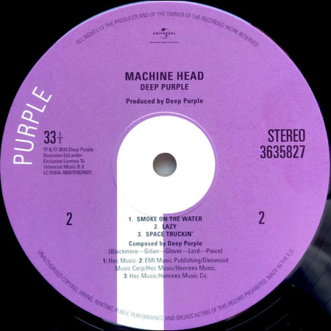 Deep Purple - Machine Head (2016) [1LP]