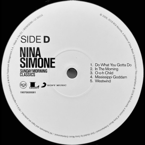 Nina Simone - Sunday Morning Classics (2018) [2LP]