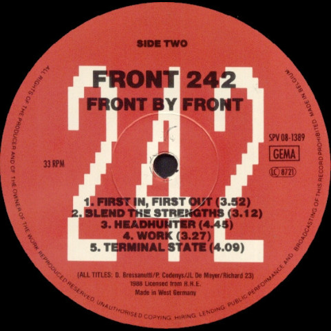 Front 242 - Front By Front (1988) [1LP]