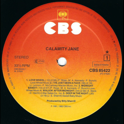 Calamity Jane (5) - Calamity Jane (1982) [1LP]