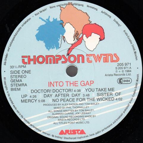 Thompson Twins - Into The Gap (1984) [1LP]