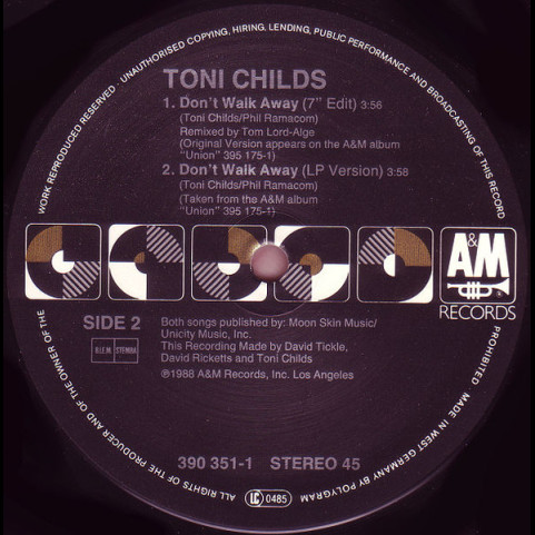 Toni Childs - Don't Walk Away (1988) [12"]