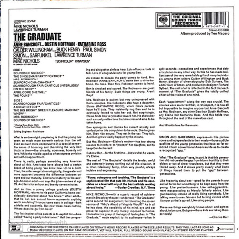 Simon & Garfunkel, Dave Grusin - The Graduate (Original Sound Track Recording) (2018) [1LP]
