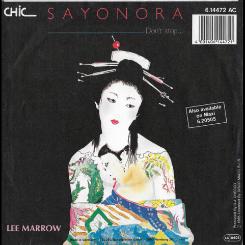 Lee Marrow - Sayonara (Don't Stop...) (1985) [7"]