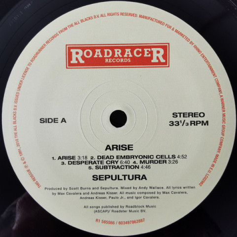 Sepultura - Arise (2018) [2LP] 180g