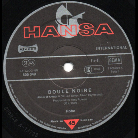 Boule Noire - Aimer D'Amour (1979) [12"]