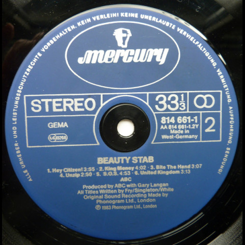 ABC - Beauty Stab (1983) [1LP]
