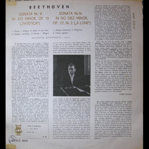 Ludwig van Beethoven / Valentin Gheorghiu - Sonatele Pentru Pian Nr. 8 ( Ludwig van Beethoven / Valentin Gheorghiu - Sonatele Pentru Pian Nr. 8 (