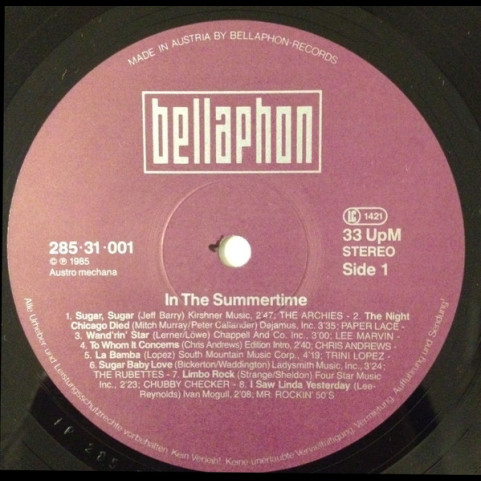 Various - In The Summertime (1985) [1LP]