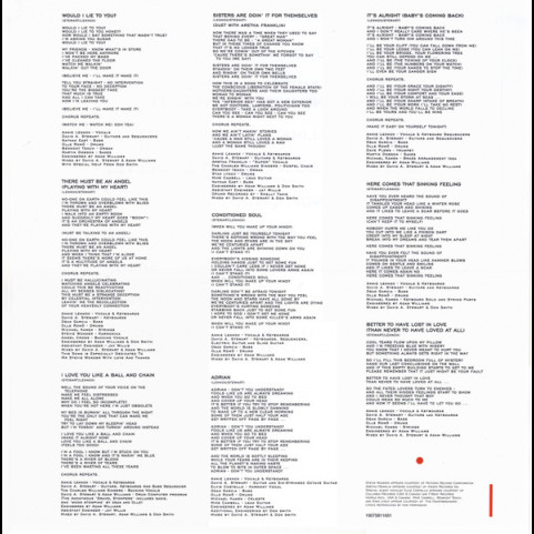 Eurythmics - Be Yourself Tonight (2018) [1LP] 180g