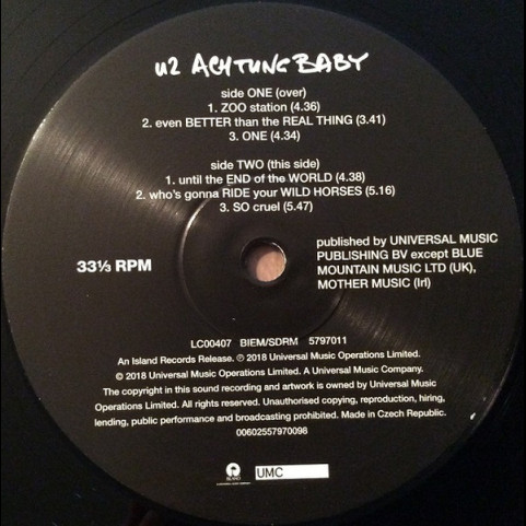 U2 - Achtung Baby (2018) [2LP] 180g