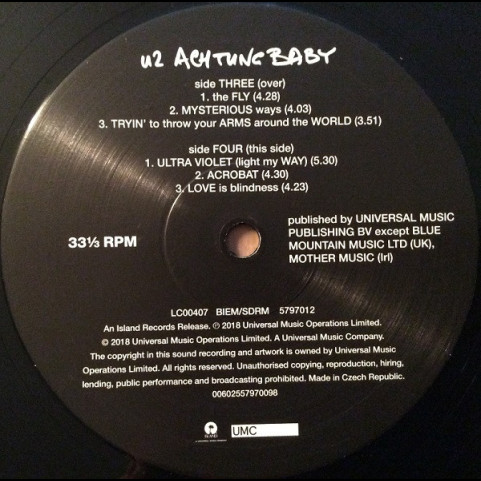 U2 - Achtung Baby (2018) [2LP] 180g