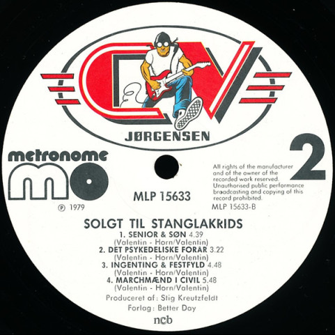C. V. Jørgensen - Solgt Til Stanglakrids (1979) [1LP]