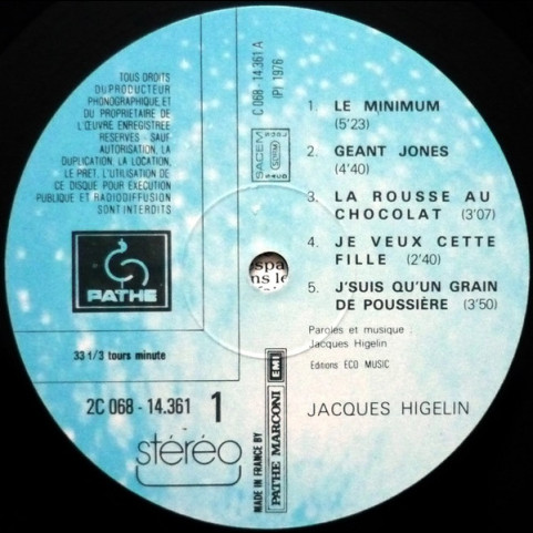 Jacques Higelin - Alertez Les Bébés! (1976) [1LP]