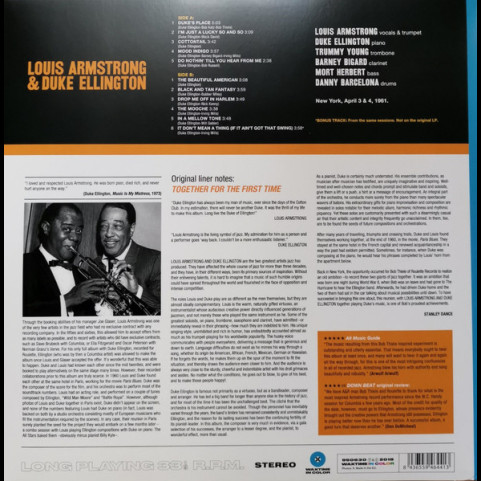Louis Armstrong & Duke Ellington - The Great Summit (2018) [1LP] 180g