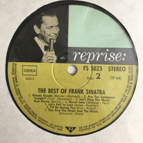 Frank Sinatra - 25 Years Of Sinatra - The Best Of Frank Sinatra (1967) [1LP]