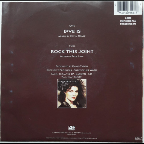 Alannah Myles - Love Is (1990) [7"]