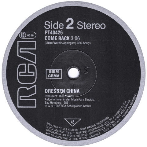 Dresden China - Fire And Rain (1985) [12"]
