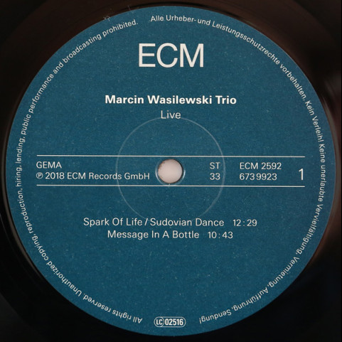 Marcin Wasilewski Trio - Live (2018) [1LP]