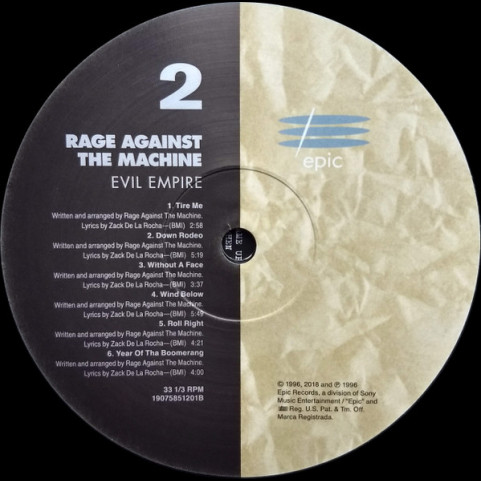 Rage Against The Machine - Evil Empire (2018) [1LP] 180g