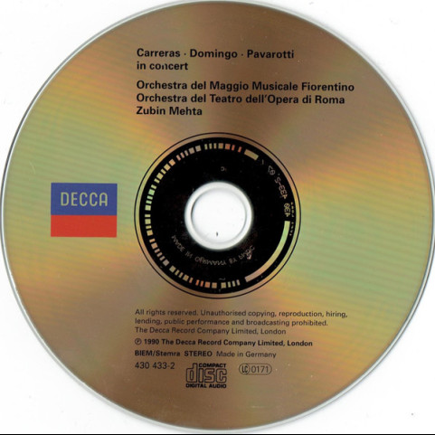 José Carreras · Placido Domingo · Luciano Pavarotti, Zubin Mehta - In Concert [1CD]