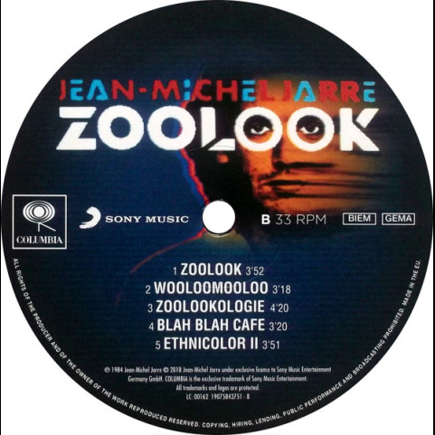 Jean-Michel Jarre - Zoolook (2018) [1LP]