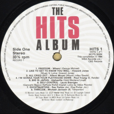 Various - The Hits Album (1984) [2LP]
