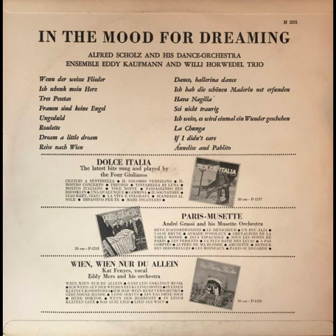 Alfred Scholz Und Sein Grosses Tanzorchester, Ensemble Eddy Kaufmann, Willi Horwedel Trio - In The Mood For Dreaming [1LP]