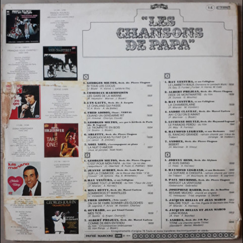 Various - Les Chansons De Papa (1974) [2LP]