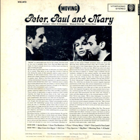 Peter, Paul & Mary - (Moving) (1963) [1LP]