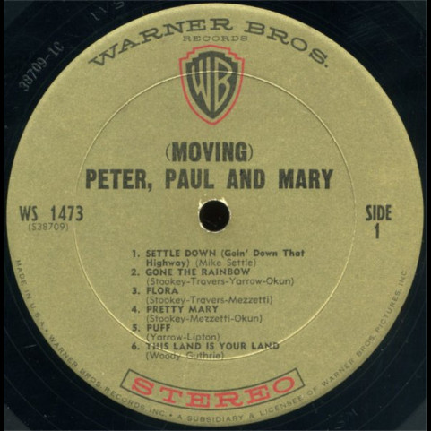 Peter, Paul & Mary - (Moving) (1963) [1LP]